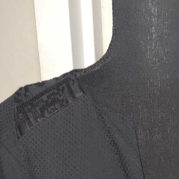 Maje Black Split Neck/Drawstring Waist Dress - 1/US SM - Picture 4 of 6